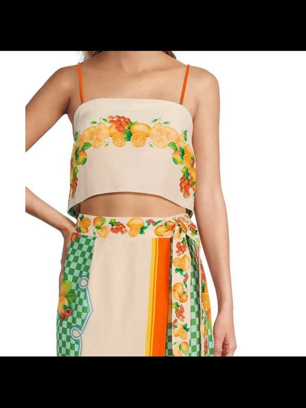 NWT Antonio Melani CLIO Collection Citrus Crop Top
